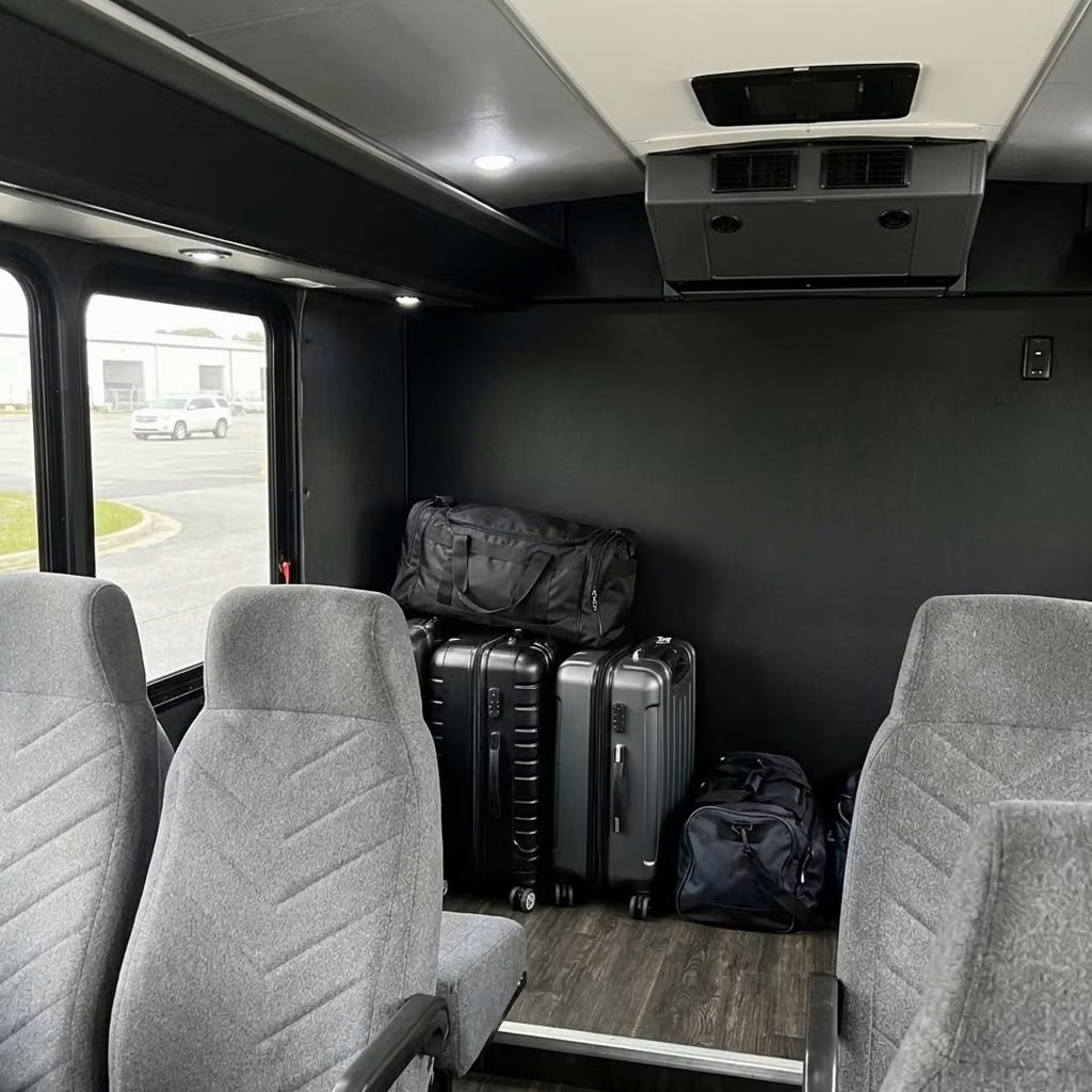miami lakes 15 passenger minibus luggage area