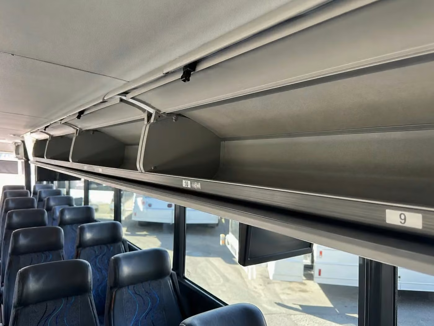 miami lakes 25 passenger minibus overhead storage