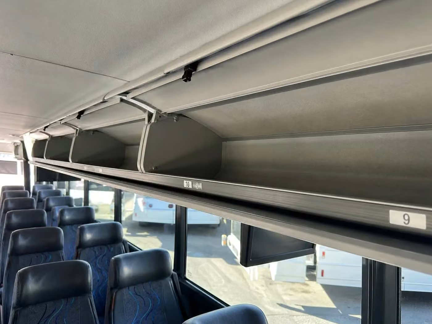 miami lakes 35 passenger minibus overhead storage