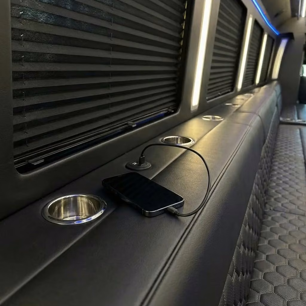 miami lakes party bus usb charging